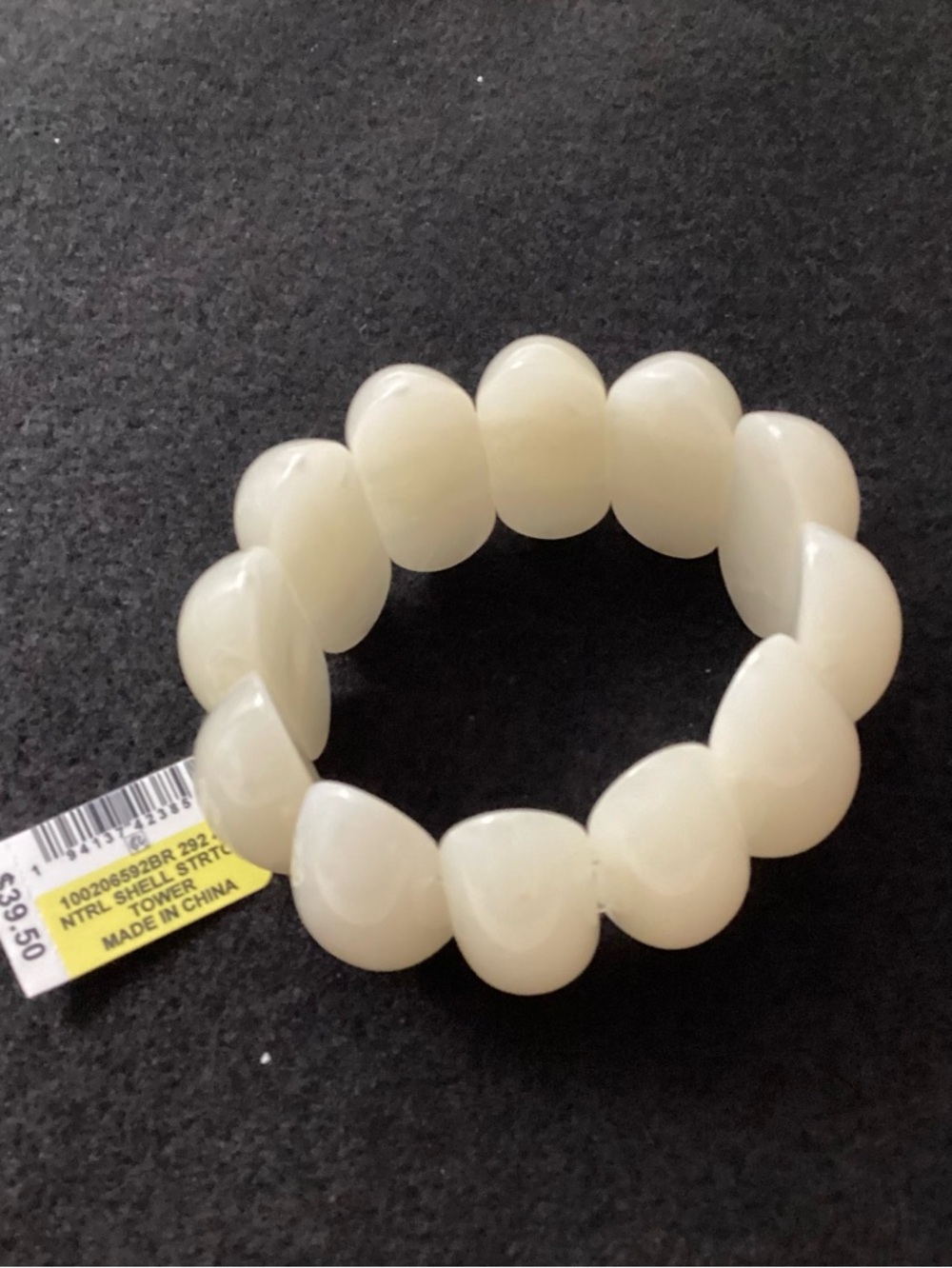 I.N.C. International Concepts Chunky Plastic Shell Stretch Bracelet - Picture 3 of 8